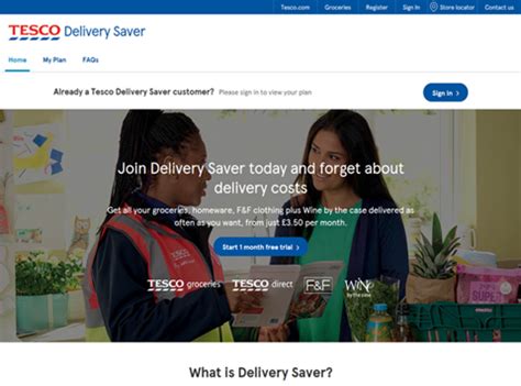 tesco delivery saver website.